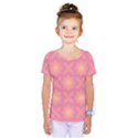 Fuzzy Peach Aurora Pink Stars Kids  One Piece T-Shirt View1