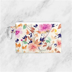 Abstract Floral Background Canvas Cosmetic Bag (small)