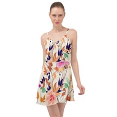 Abstract Floral Background Summer Time Chiffon Dress