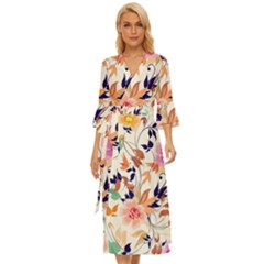 Abstract Floral Background Midsummer Wrap Dress