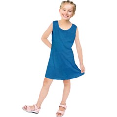 Blue Stone Texture Grunge, Stone Backgrounds Kids  Tunic Dress