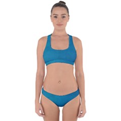 Blue Stone Texture Grunge, Stone Backgrounds Cross Back Hipster Bikini Set