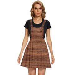 Brown Wooden Texture Apron Dress