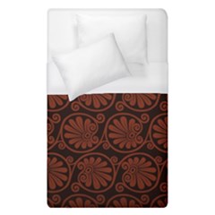 Brown Floral Pattern Floral Greek Ornaments Duvet Cover (single Size)