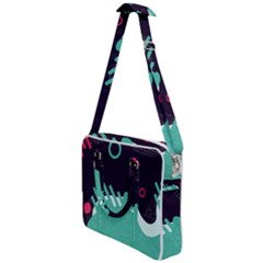 Colorful Background, Material Design, Geometric Shapes Cross Body Office Bag