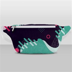 Colorful Background, Material Design, Geometric Shapes Waist Bag 