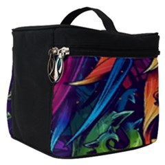 Colorful Floral Patterns, Abstract Floral Background Make Up Travel Bag (small)