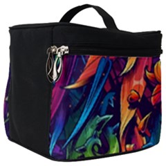 Colorful Floral Patterns, Abstract Floral Background Make Up Travel Bag (big)