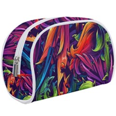 Colorful Floral Patterns, Abstract Floral Background Make Up Case (large)