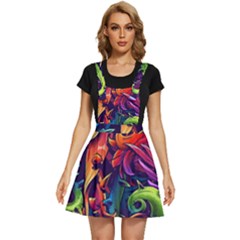 Colorful Floral Patterns, Abstract Floral Background Apron Dress