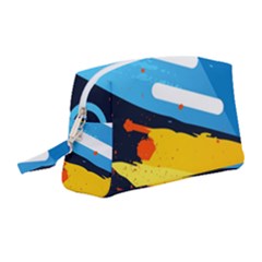 Colorful Paint Strokes Wristlet Pouch Bag (medium) by nateshop
