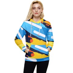 Colorful Paint Strokes Women s Lightweight Drawstring Hoodie