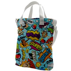 Vintage Art Tattoos Colorful Seamless Pattern Canvas Messenger Bag