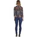 Seamless Pattern With Flower Birds Women s Casual 3/4 Sleeve Spring Jacket View4