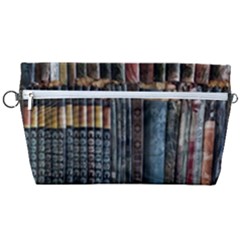 Assorted Title Of Books Piled In The Shelves Assorted Book Lot Inside The Wooden Shelf Handbag Organizer