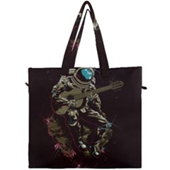 Astronaut Playing Guitar Parody Canvas Travel Bag