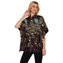 Astronaut Playing Guitar Parody Women s Batwing Button Up Shirt View2