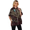 Astronaut Playing Guitar Parody Women s Batwing Button Up Shirt View3
