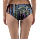 Arcade Game Retro Pattern Reversible Mid-Waist Bikini Bottoms View2