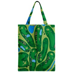 Golf Course Par Golf Course Green Zipper Classic Tote Bag by Cemarart