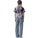 Males Mandelbrot Abstract Almond Bread Kids  Cuff Sleeve Scrunch Bottom T-Shirt View2