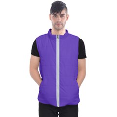 Ultra Violet Purple Men s Puffer Vest by Patternsandcolors