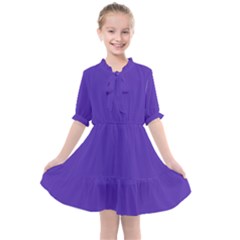 Ultra Violet Purple Kids  All Frills Chiffon Dress by Patternsandcolors