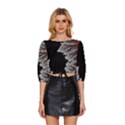 Foroest Nature Trippy Mid Sleeve Drawstring Hem Top View1
