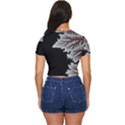 Abstract Complex Fractal Math Side Button Cropped T-Shirt View4