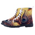 Oceans Stunning Painting Sunset Scenery Wave Paradise Beache Mountains Kid s High-Top Canvas Sneakers View2