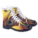 Oceans Stunning Painting Sunset Scenery Wave Paradise Beache Mountains Kid s High-Top Canvas Sneakers View3