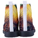 Oceans Stunning Painting Sunset Scenery Wave Paradise Beache Mountains Kid s High-Top Canvas Sneakers View4