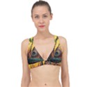 Landscape Bright Scenery Drawing Rivers Blue Lovely Classic Banded Bikini Top View1