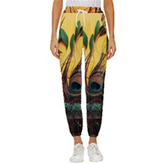 Landscape Bright Scenery Drawing Rivers Blue Lovely Women s Cropped Drawstring Pants