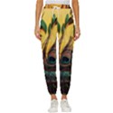 Landscape Bright Scenery Drawing Rivers Blue Lovely Women s Cropped Drawstring Pants View1