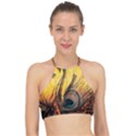 Asian Retro Vintage Art Korea China Japan Halter Bikini Top View1
