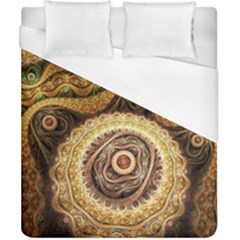 Fractals, Floral Ornaments, Waves Duvet Cover (california King Size)