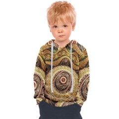 Fractals, Floral Ornaments, Waves Kids  Overhead Hoodie