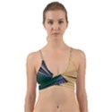 Seahorse Pattern Nature Sea Animal Wrap Around Bikini Top View1