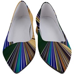 Colorful Centroid Line Stroke Women s Block Heels 