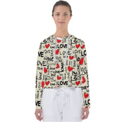 Love Abstract Background Love Textures Women s Slouchy Sweat