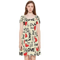 Love Abstract Background Love Textures Inside Out Cap Sleeve Dress