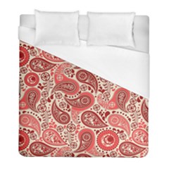 Paisley Red Ornament Texture Duvet Cover (full/ Double Size)