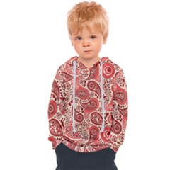 Paisley Red Ornament Texture Kids  Overhead Hoodie
