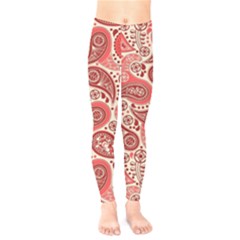 Paisley Red Ornament Texture Kids  Classic Winter Leggings