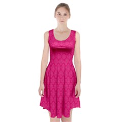 Pink Pattern, Abstract, Background, Bright Racerback Midi Dress