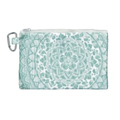 Round Ornament Texture Canvas Cosmetic Bag (large)