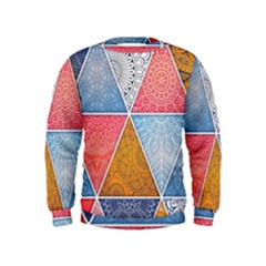 Texture With Triangles Kids  Sweatshirt