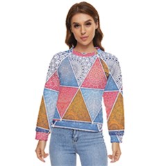 Texture With Triangles Women s Long Sleeve Raglan T-shirt