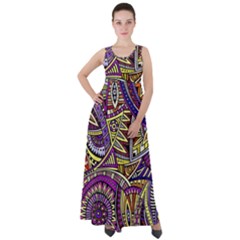 Violet Paisley Background, Paisley Patterns, Floral Patterns Empire Waist Velour Maxi Dress